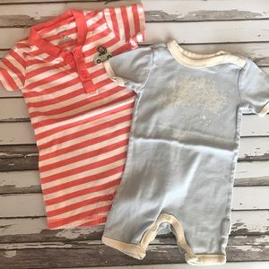 Bundle of 2 boy’s rompers. Size 3 months